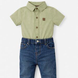 NWT Mario Lopez Baby Boy 2-Piece Outfit Set Short Sleeve Shirt & Pants 6–9 Month